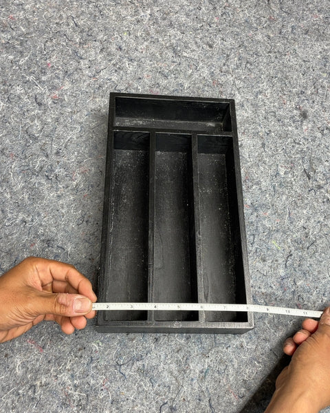 Black Wood Drawer Organizer Tray