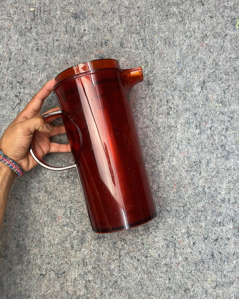 Super Sexy Red Plastic Pitcher with Lid