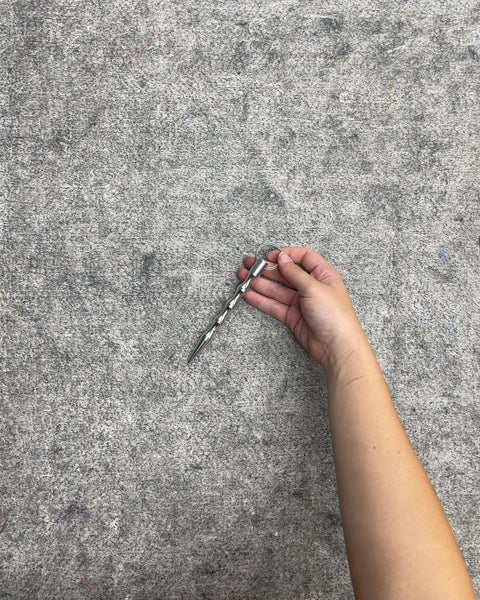 Silver Kubotan Self-Defense Keychain
