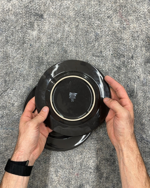 IKEA Black Dessert Plates