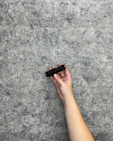 Black Mini LED Pocket Flashlight with Clip