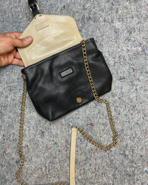 Ann Taylor Two-Tone Leather Purse