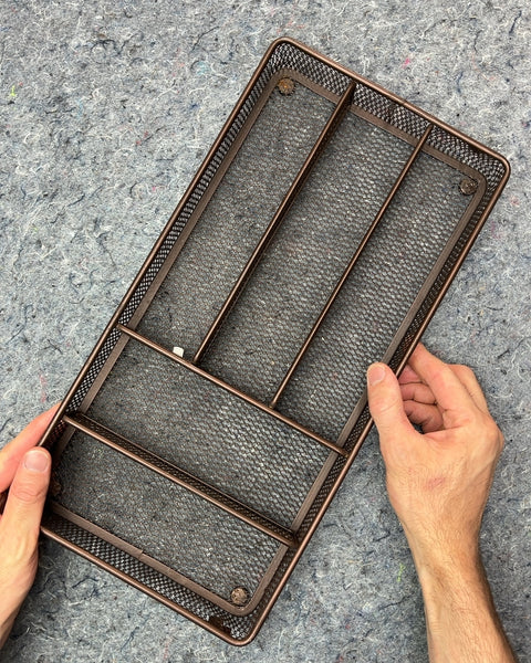 Bronze Mesh Drawer Organizer, 8x15"
