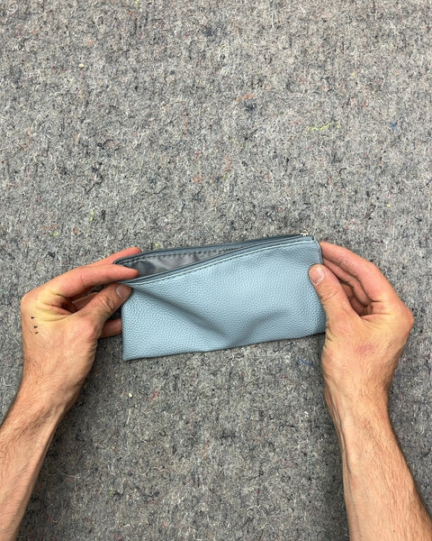 Light Blue Zipper Pouch