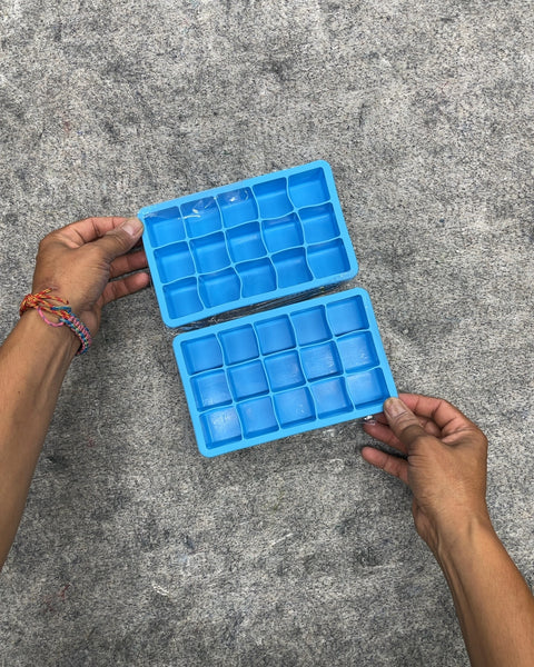 Blue Silicone Ice Cube Trays