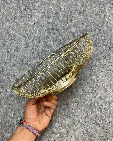 Vintage-y Metal Apple Shaped Basket