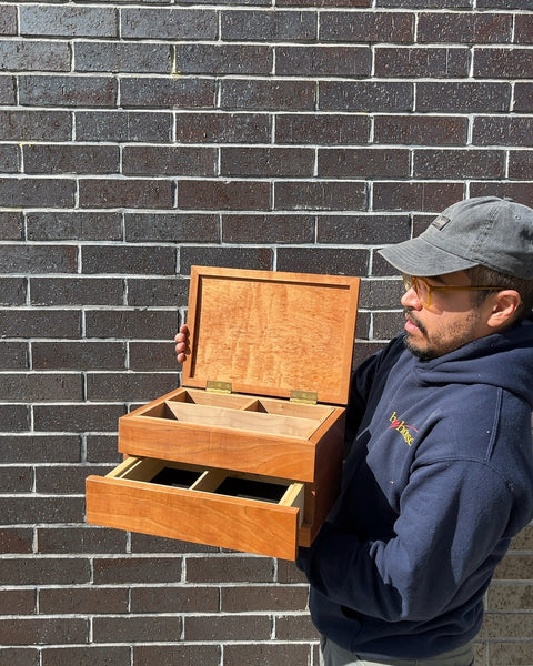 Serious Wooden Jewelry Box with Drawer