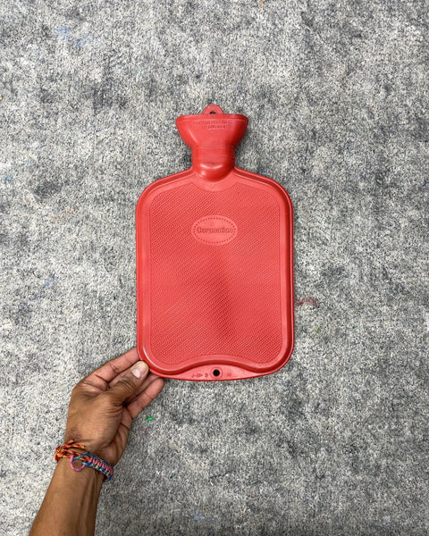 Coronation Red Rubber Hot Water Bottle