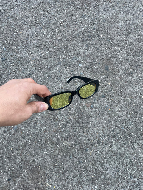 Bad Bunny-esque Yellow Lens Glasses