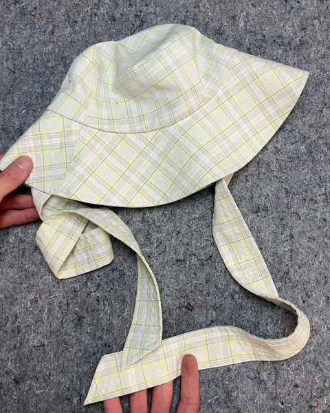 Rokh Wide Checked Brim Hat, Women One Size