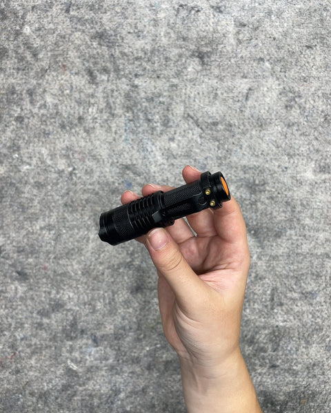 Black Mini LED Pocket Flashlight with Clip