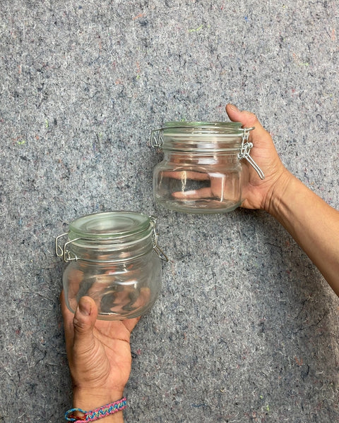 Glass Jar with Clamp Lid