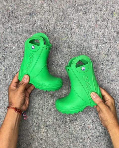 Crocs Kids Green Rain Boots, C7