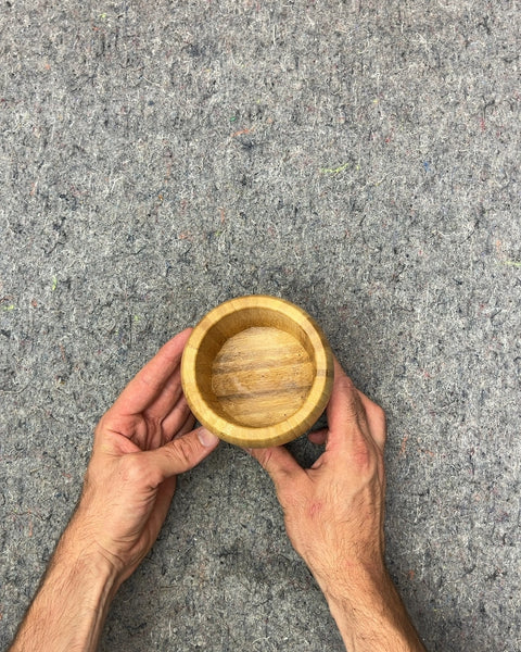 Bamboo Wood Mortar Bowl