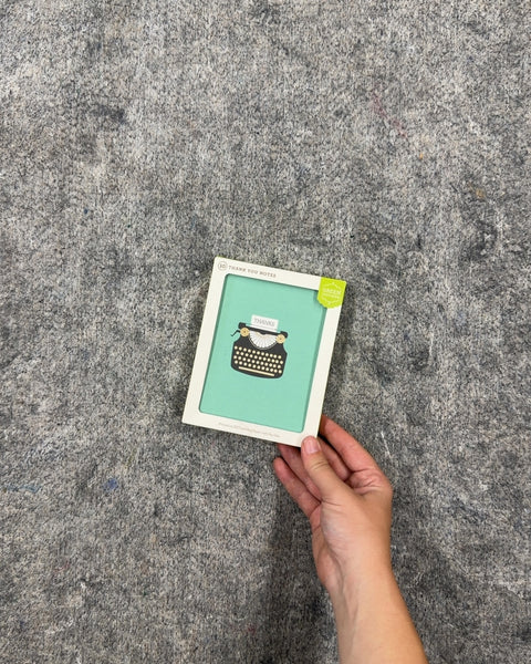 Thank You Notes with Typewriter Design