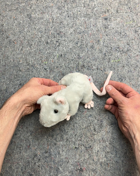 White Plush Rat Toy