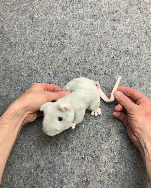 White Plush Rat Toy