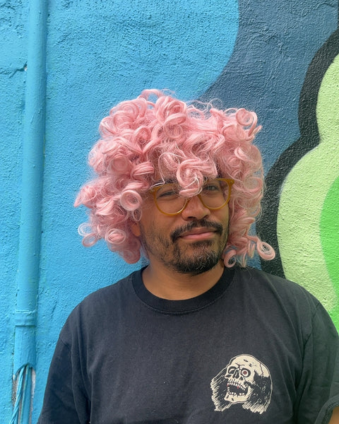 Pink Curly Wig