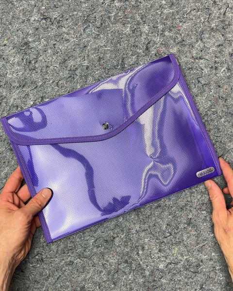 Purple Plastic Document Envelope, 9x13"