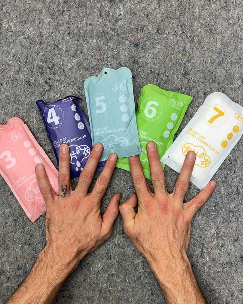 Five Pack Compressed Raincoats