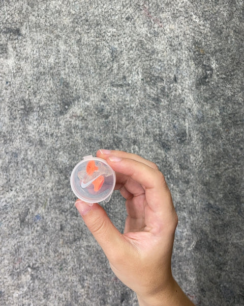 Nike Orange Swim Ear Plugs in Clear Case
