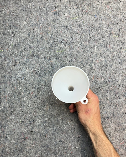 White Plastic Funnel
