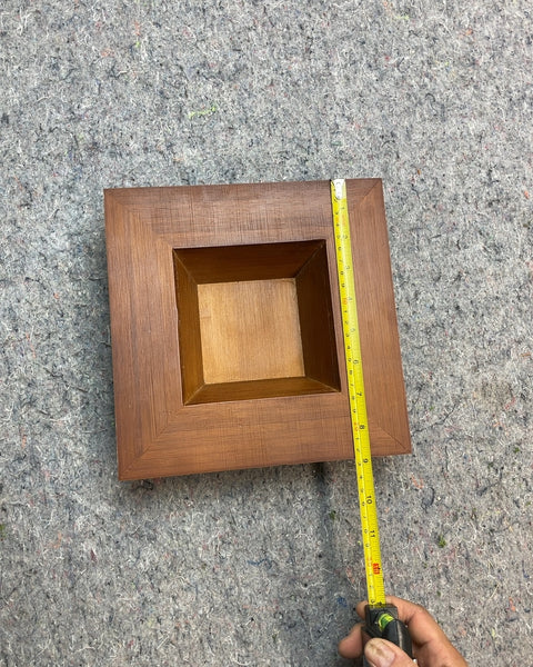 Square Wooden Bowl, 9x3"