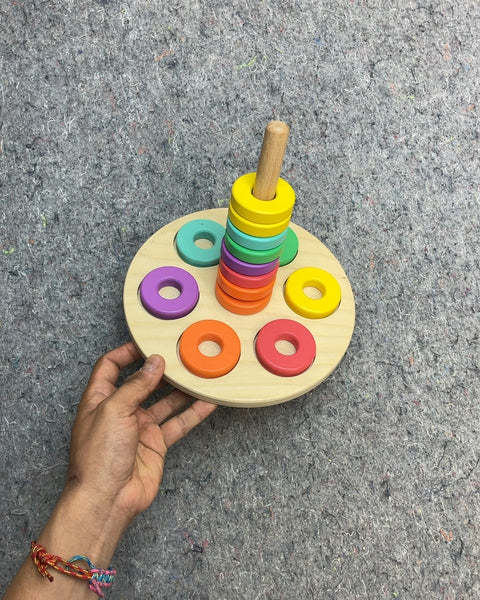 Lovevery Wooden Rainbow Stacking Rings