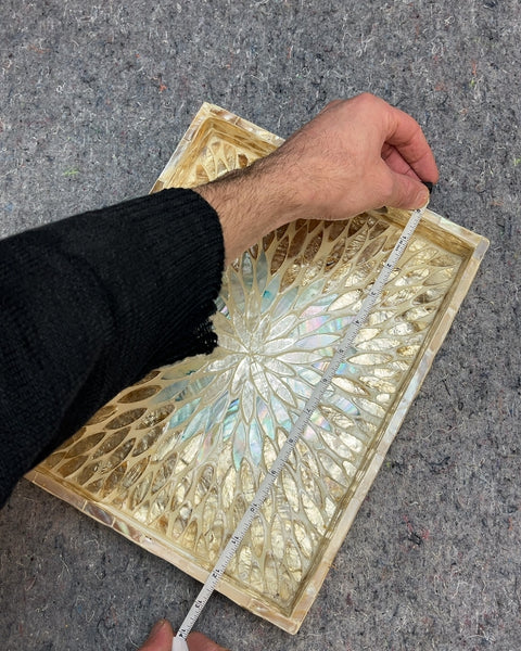 Decorative Tray Iridescent Inlay, 10x12"