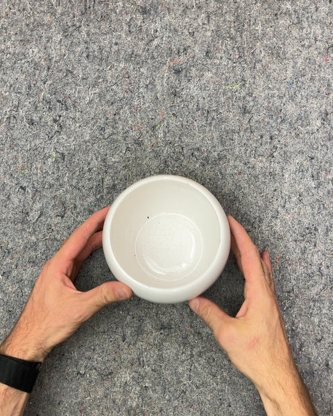 White Ceramic Pot, 5"