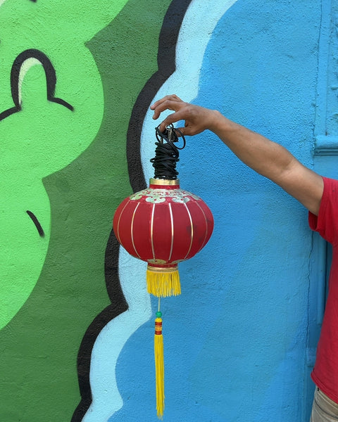 Red and Gold Lantern with Tassel