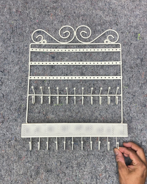Metal Wall Mount Jewelry Organizer, 15x11"