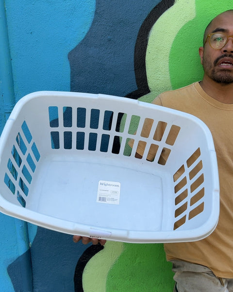 Brightroom White Plastic Laundry Basket