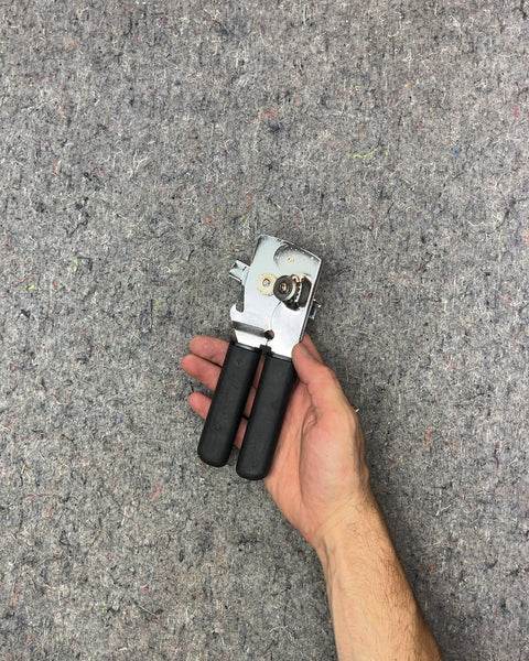 Manual Can Opener with Black Handles
