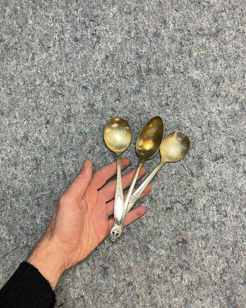 Three Vintage Silverware Spoons