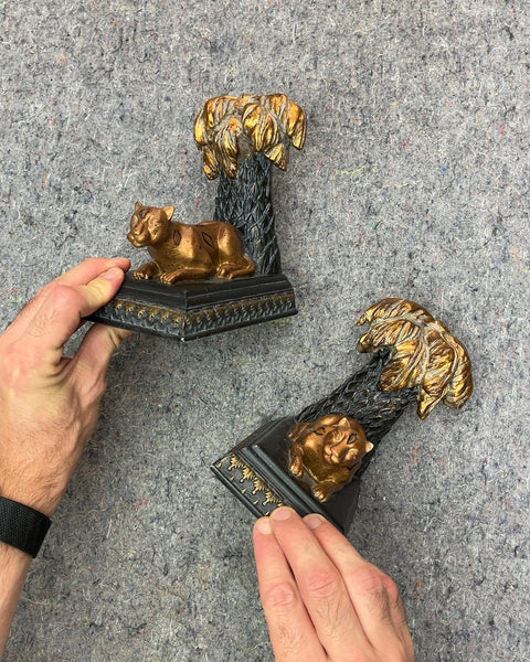 Decorative Leopard Bookends