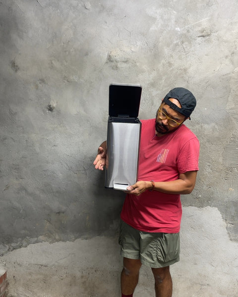 Medium Rectangular Trash Can, 6x12x14”