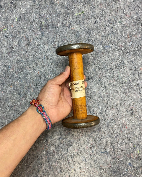 Antique Spool Candle Holder