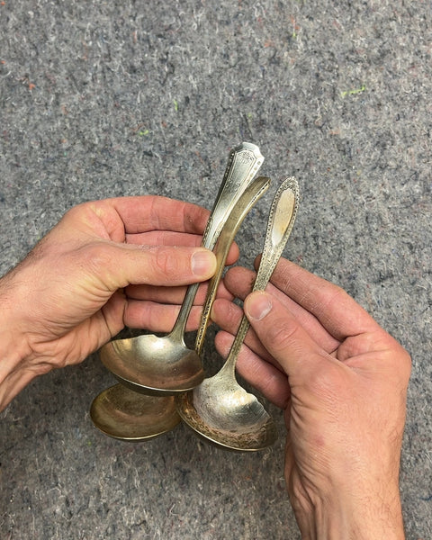 Vintage Silver Plated Ladles, Set of 3