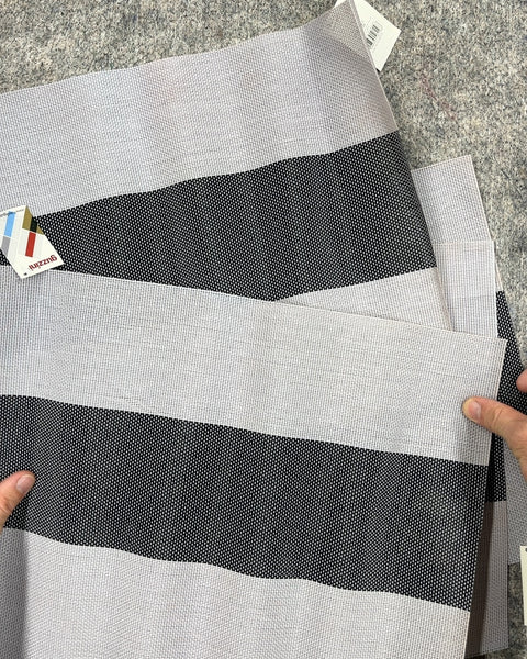 4 Guzzini Gray and Black Striped Placemats