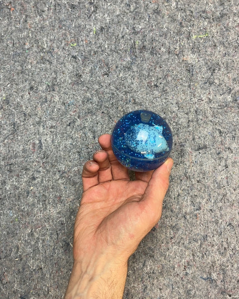 Blue Glitter Ball With A Shark In It!