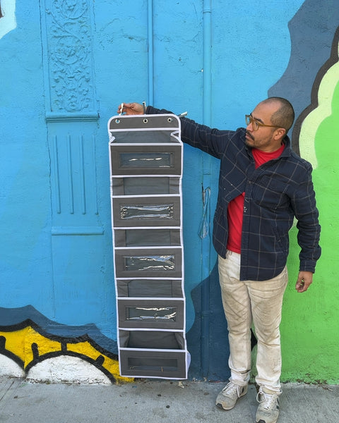 Hanging Closet Organizer with Clear Pockets