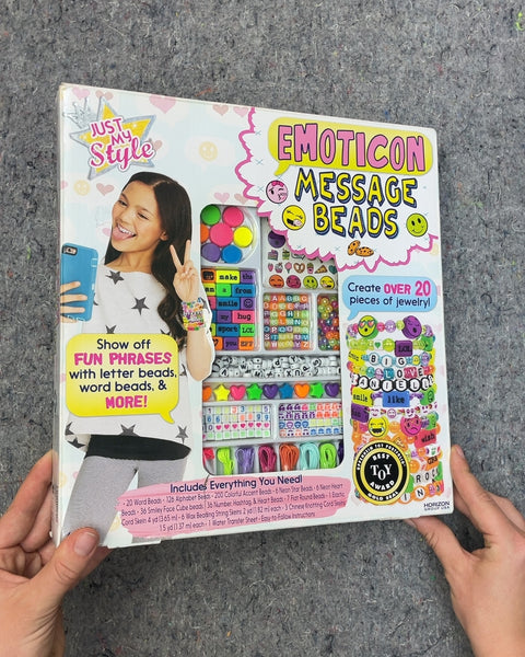 Just My Style Emoticon Message Beads Jewelry Kit, Unopened