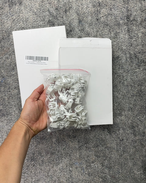 2 50-Piece White Curtain Track Gliders