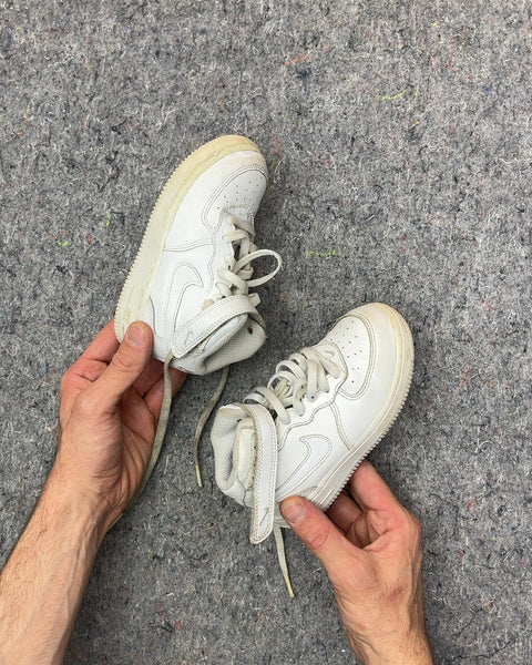 Nike White High Top Sneakers, Size US 9C or EU 26