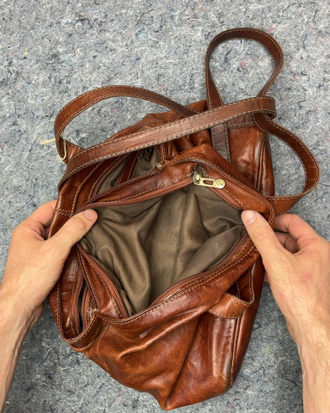Brown Leather Shoulder Bag