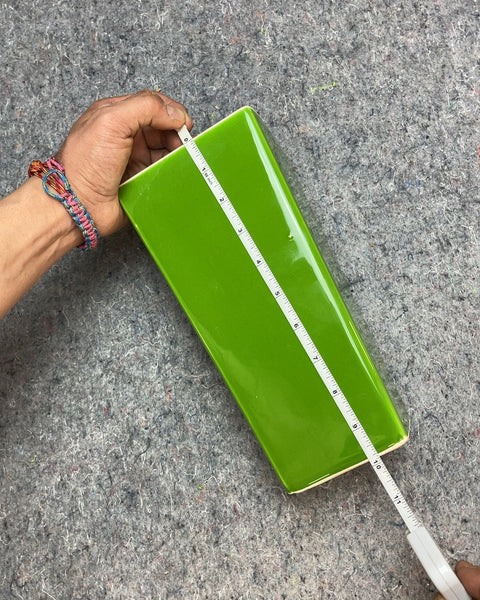 Beautiful Green Ceramic Vase, H10"