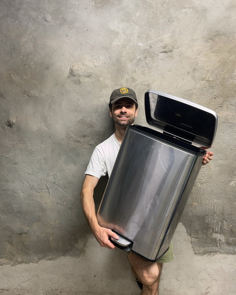 Bigass IKEA Stainless Steel Step Trash Can, H25"