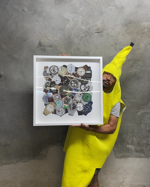 Framed Face to Face Print by Andy Blank, 24x24"