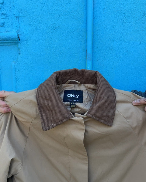 ONLY Tan Trench Coat, Size XS